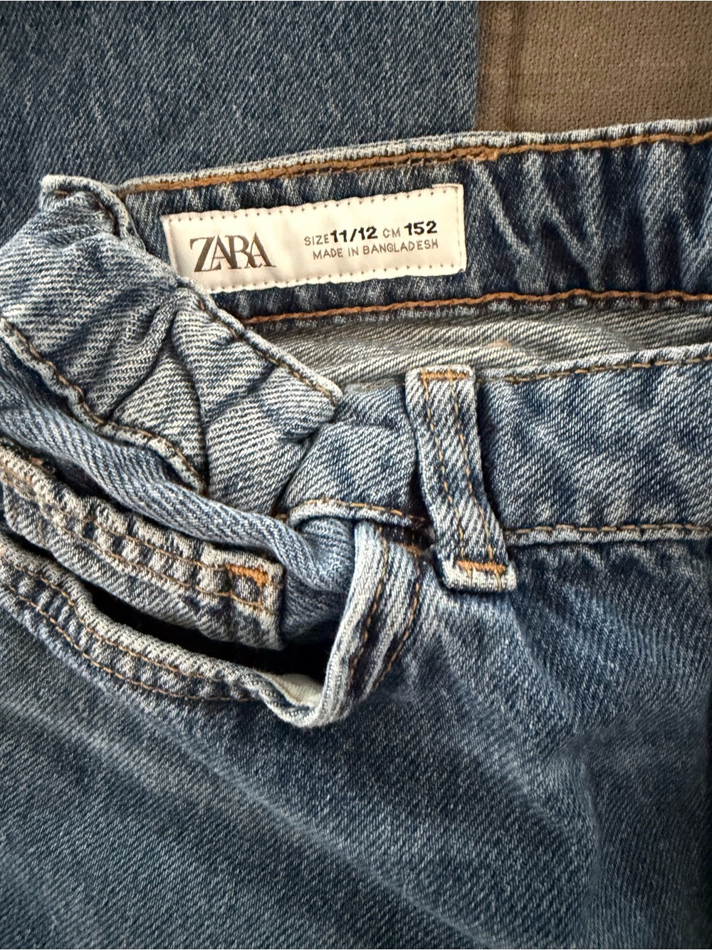 Zara Boys Straight-Leg Blue Denim Jeans - Picture 3 of 3